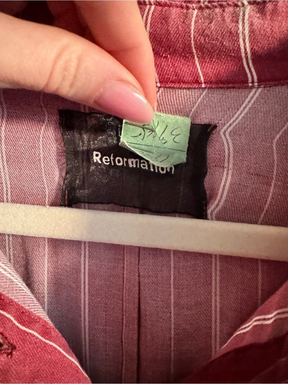 Reformation Striped Button-Down Blouse - Picture 3 of 3